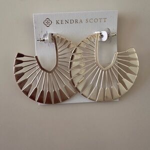 Kendra Scott Didi Sunburst Statement Silver Earrings